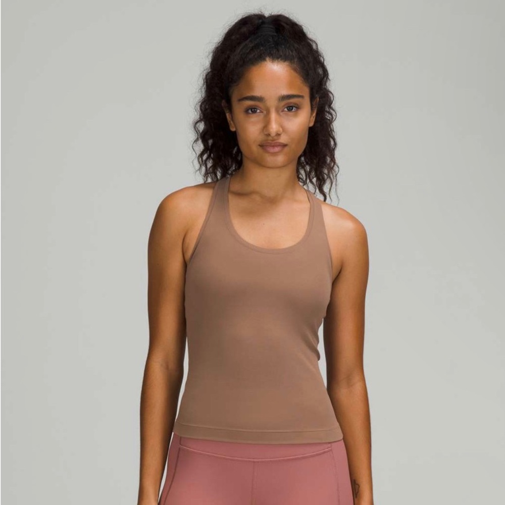 Lululemon Cool Racerback Tank Top Shorter Length in Cacao in Sz 4